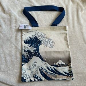 The Met the great wave print canvas tote bag NWT
